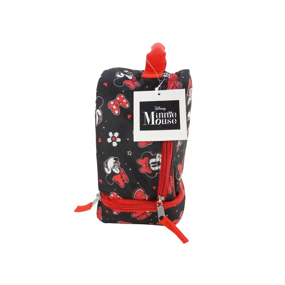 Disney Minnie Mouse Lunch Bag Black NEW Dual Compartment Insulated